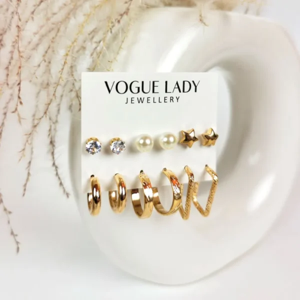 Golden canyon studs and hoops