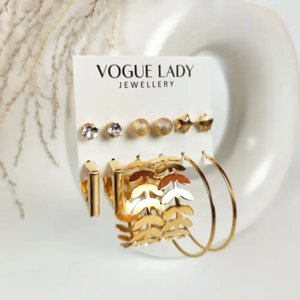 Golden sierra studs and hoops