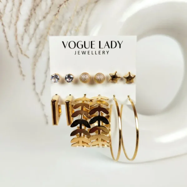 Golden sierra studs and hoops