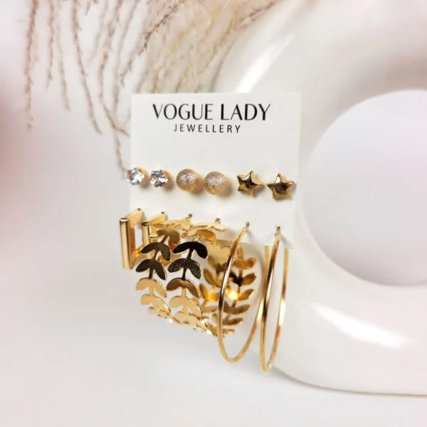 Golden sierra studs and hoops