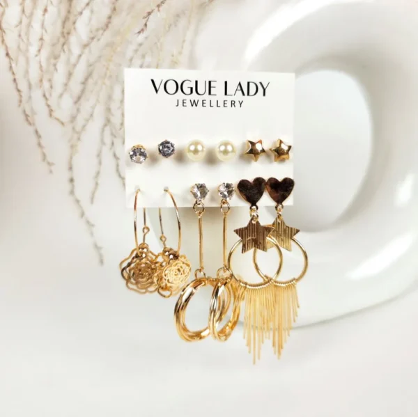 Golden horizon studs and hoops