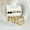 Golden pioneer studs and hoops