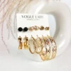 Golden pioneer studs and hoops