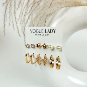 Golden outlaw studs and hoops