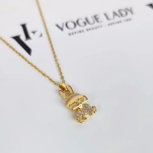 Bling bunny golden neck chain