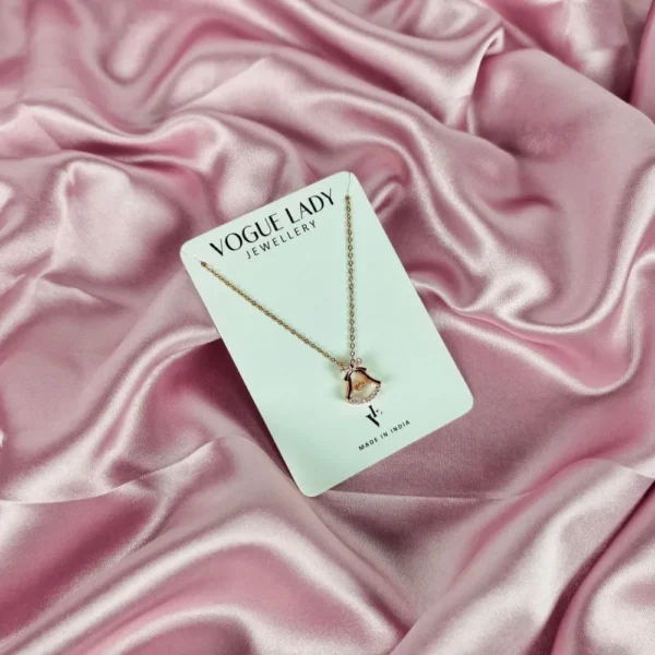 Belle bow rose gold neck chain
