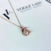 Azure dolphin rose gold neck chain