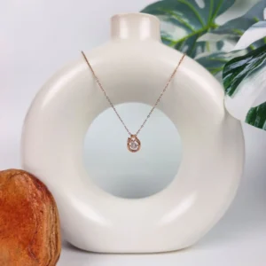 Moon and Stars rose gold neck chain