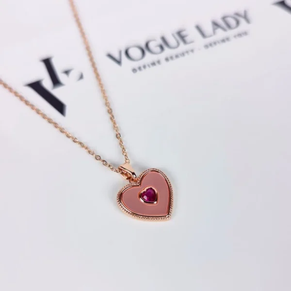 Velvet heart anti-tarnish neck piece