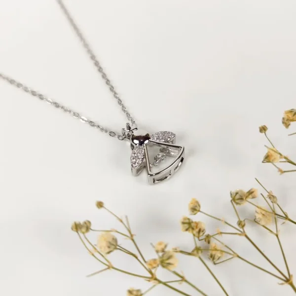 Celestial angel silver plated necklace