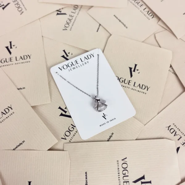 Celestial angel silver plated necklace