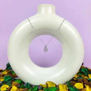 Prism point silver plated necklace
