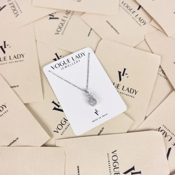 Diamond dust silver plated necklace