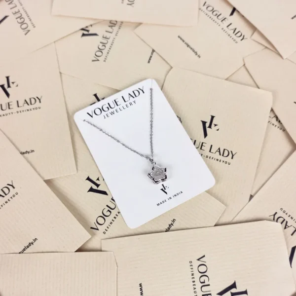 Lotus glow silver plated necklace