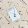 Guardian angel silver plated necklace