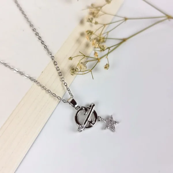 Galaxy glint silver plated necklace