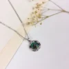 Green tide silver plated necklace