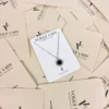 Black beauty silver plated necklace