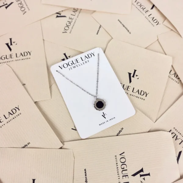Black beauty silver plated necklace