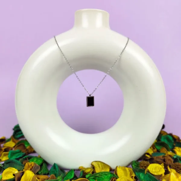 Dark spectrum silver plated necklace