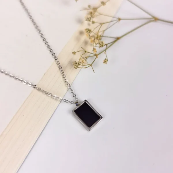 Dark spectrum silver plated necklace