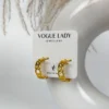 Golden glamour hoops earrings