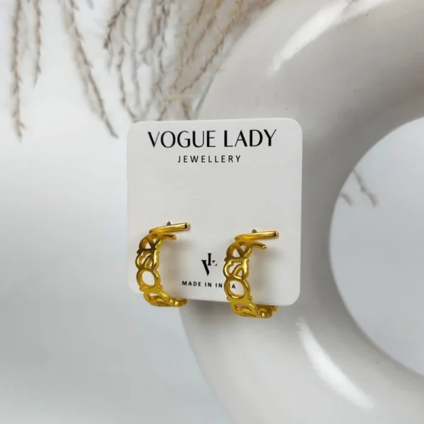 Golden glamour hoops earrings