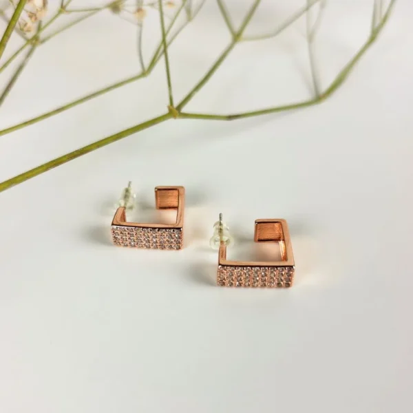 Dazzle cubes hoops earrings