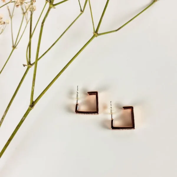 Dazzle cubes hoops earrings