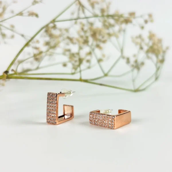 Dazzle cubes hoops earrings