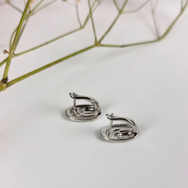 Spiral shimmer studs earrings
