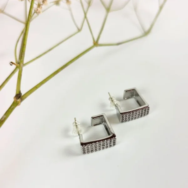 Glamour squares hoops earrings