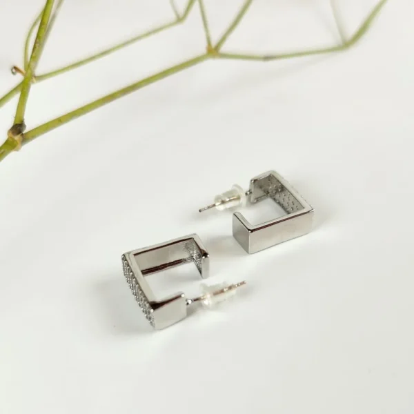 Glamour squares hoops earrings