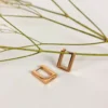 Elegant edges hoops earrings