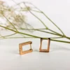 Elegant edges hoops earrings