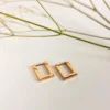 Elegant edges hoops earrings