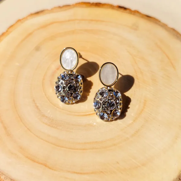 Glitter angles studs earrings