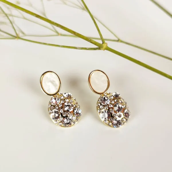 Glitter angles studs earrings