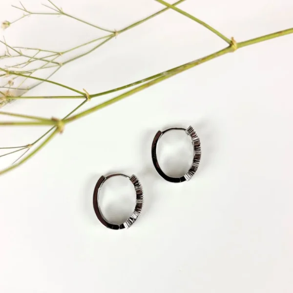 Gemstone glow hoops earrings - Image 3
