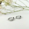 Gemstone glow hoops earrings