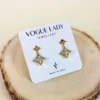 Golden star LV studs earrings