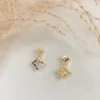 Golden star LV studs earrings