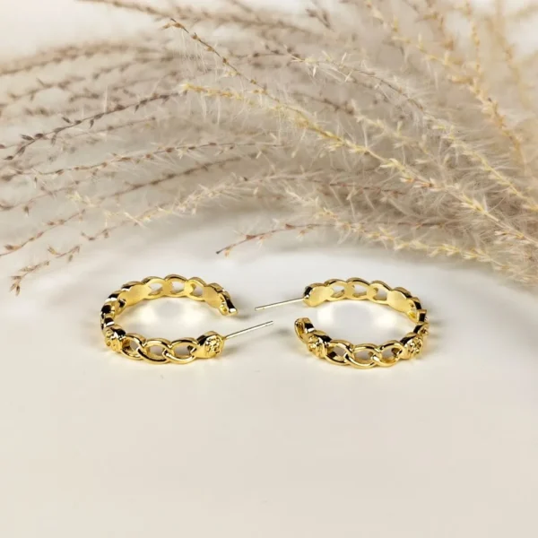 Sparkling aurora hoops earrings
