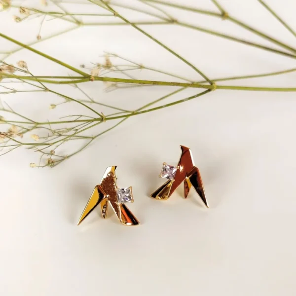 Birds of paradise studs earrings