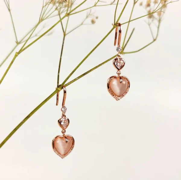 Iridescent glow drop earrings