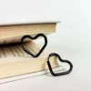 Onyx heart hoops earrings