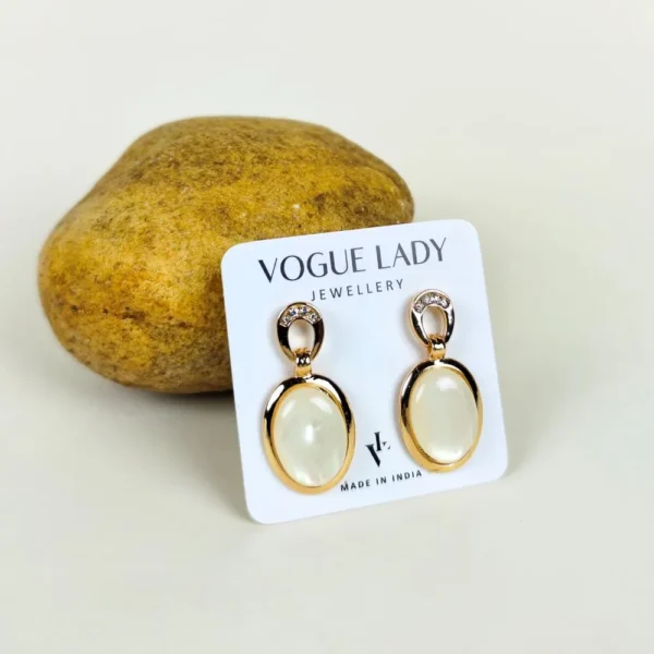Romantic radiance moonstone earrings