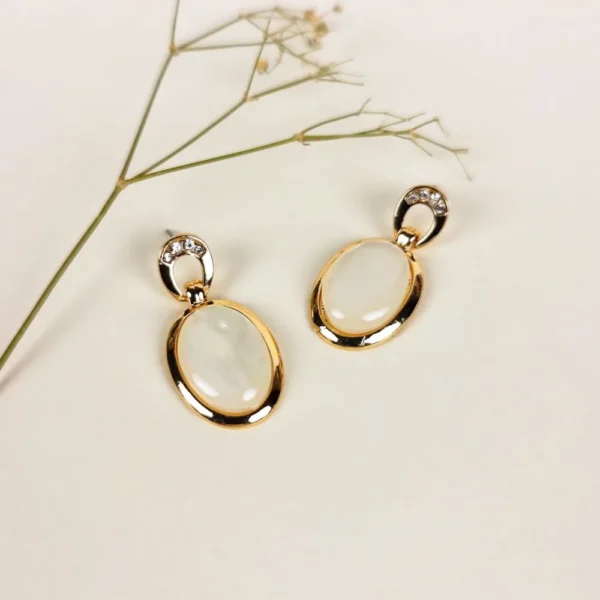 Romantic radiance moonstone earrings