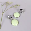 Cloud white moonstone earrings