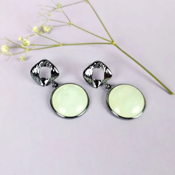 Luxe lunar moonstone studs earrings